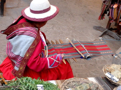 Weaving.